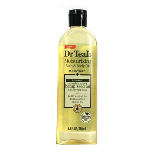 Dr Teal's Moisturizing Bath & Body Oil (Hemp Seed Oil) 8.8fl oz