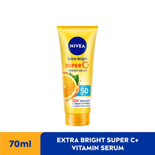 Nivea Extra Bright Super C+ Vitamin Serum Whitening Sunscreen Skin 180ml