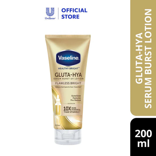 Vaseline Gluta-Hya Serum Burst UV Lotion Flawless Bright 200ml